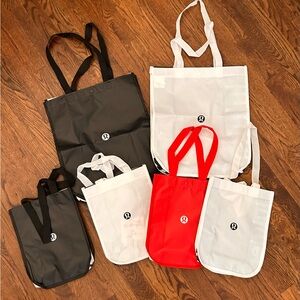 Lululemon Tote Bag Set - Black, White, Red